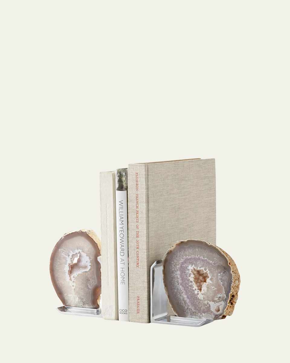 Natural Agate Fim Bookends